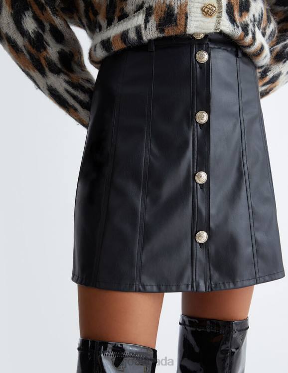 Clothing Liu Jo Mini Skirt In Coated Fabric Women F606234
