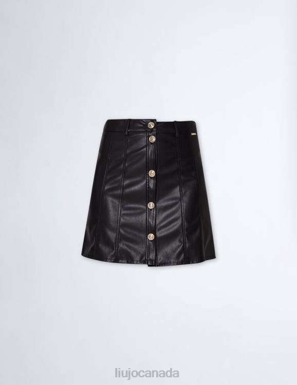 Clothing Liu Jo Mini Skirt In Coated Fabric Women F606234