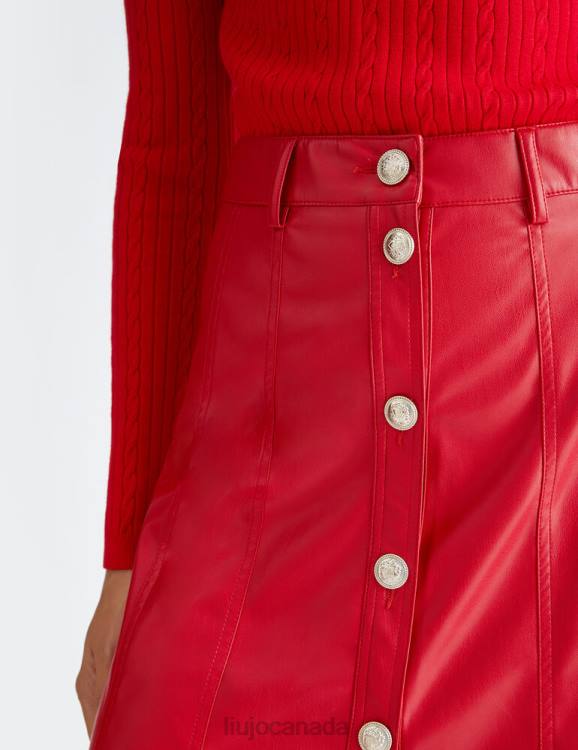 Clothing Liu Jo Mini Skirt In Coated Fabric Women F606334