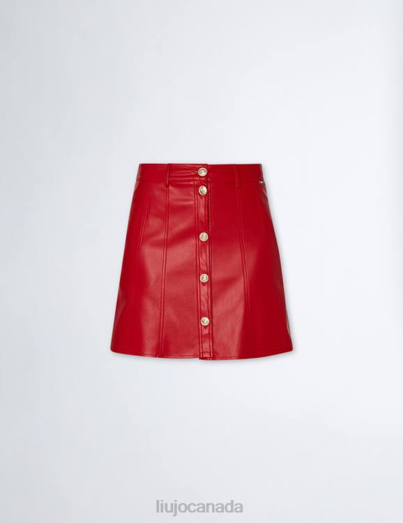 Clothing Liu Jo Mini Skirt In Coated Fabric Women F606334
