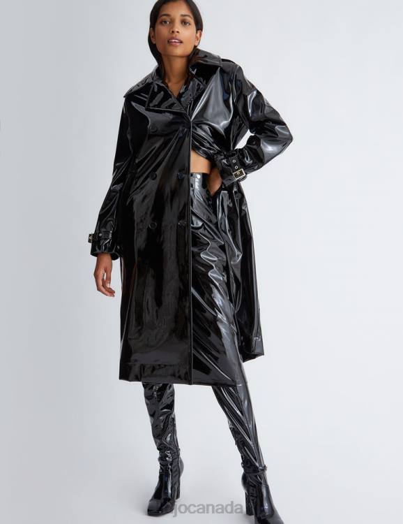 Clothing Liu Jo Patent Leather Midi Skirt With Tie Women F606132