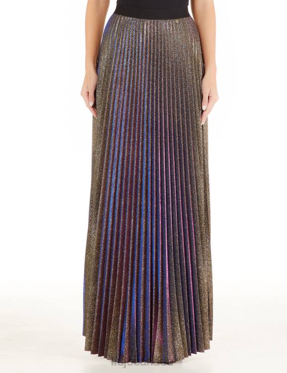 Clothing Liu Jo Pleated Glitter Jersey Skirt Women F6062697
