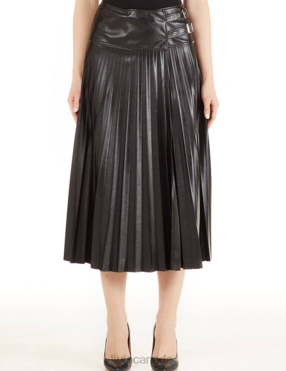 Clothing Liu Jo Pleated Skirt In Coated Fabric Women F6062692