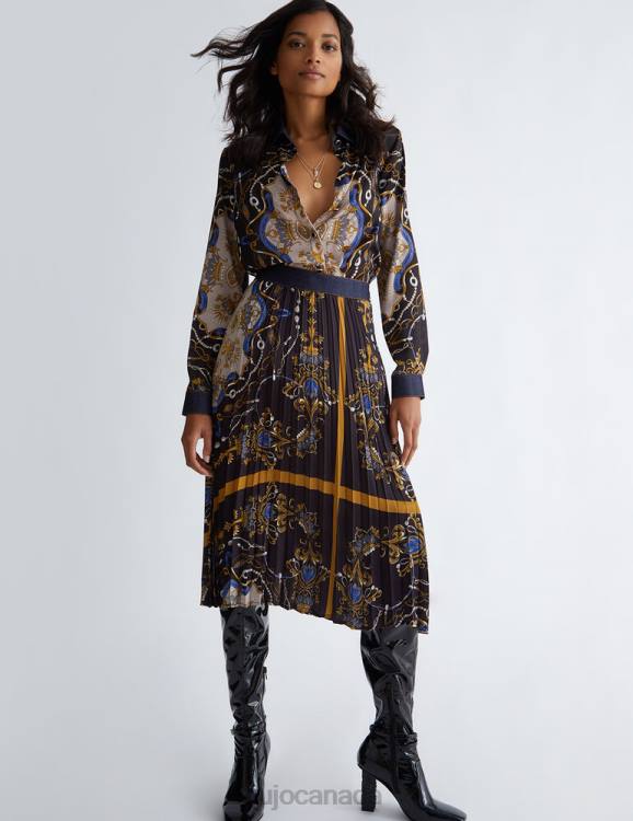 Clothing Liu Jo Plisse Skirt With Scarf Print Women F606380