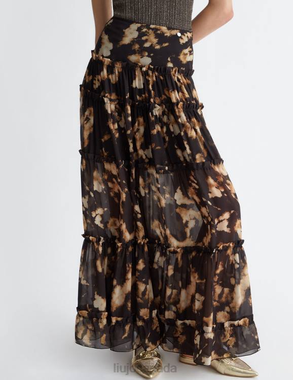 Clothing Liu Jo Printed Georgette Skirt Women F606906