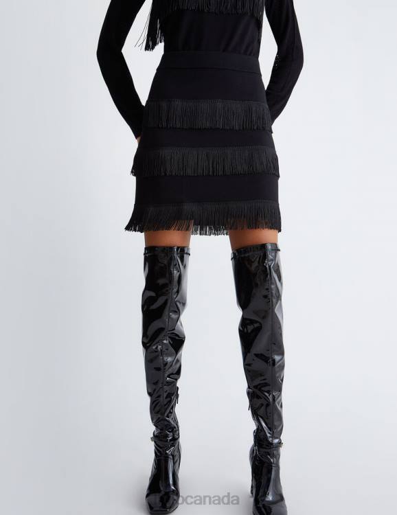 Clothing Liu Jo Short Skirt With Fringes Women F606487
