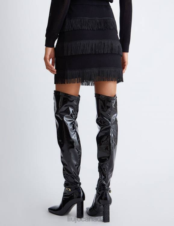 Clothing Liu Jo Short Skirt With Fringes Women F606487