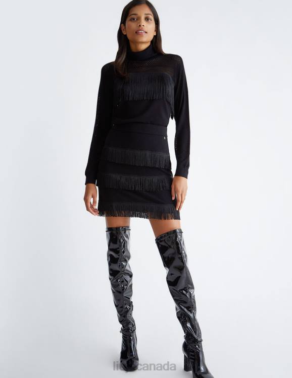 Clothing Liu Jo Short Skirt With Fringes Women F606487