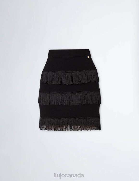 Clothing Liu Jo Short Skirt With Fringes Women F606487