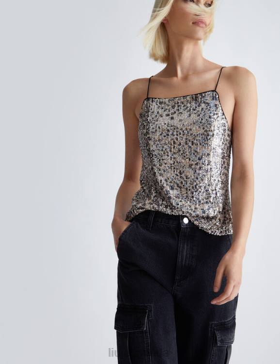 Clothing Liu Jo Animal-Print Top With Sequins Women F606332