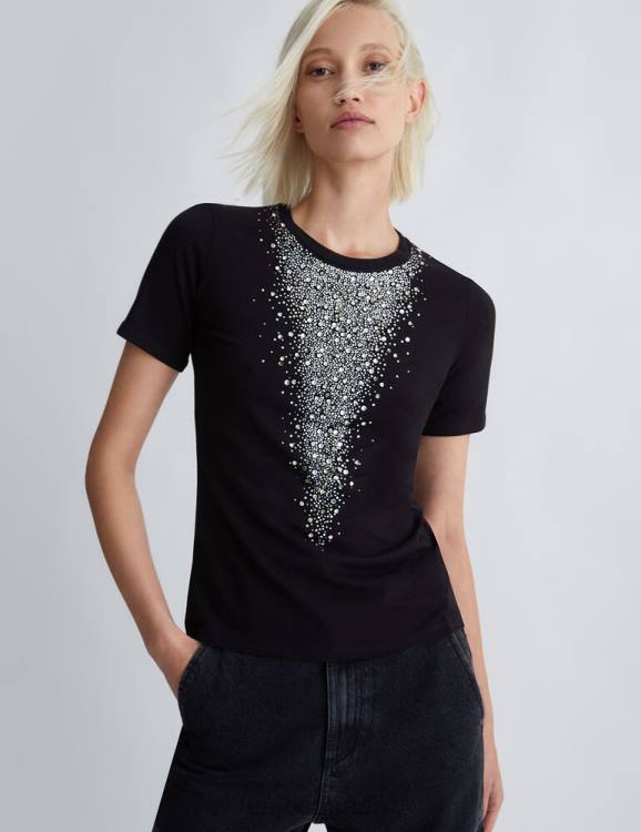 Clothing Liu Jo Better T-Shirt With Gemstones Women F6061243