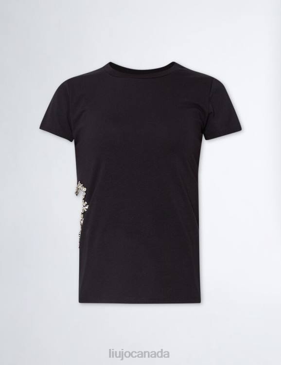 Clothing Liu Jo Black T-Shirt With Cut-Out Women F606637