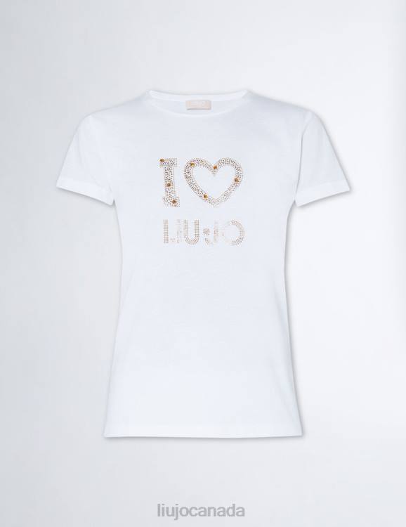 Clothing Liu Jo Eco-Friendly T-Shirt With Gemstones Women F606751