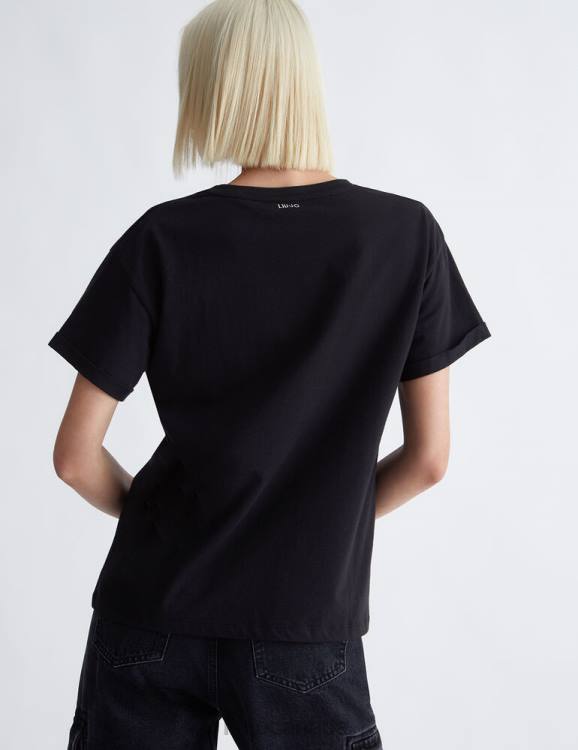 Clothing Liu Jo Eco-Friendly T-Shirt With Gemstones Women F606890