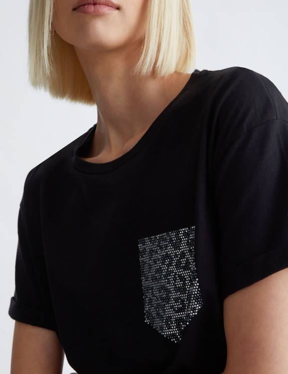 Clothing Liu Jo Eco-Friendly T-Shirt With Gemstones Women F606890