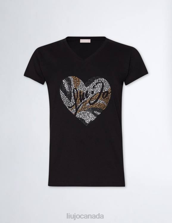 Clothing Liu Jo Eco-Friendly T-Shirt With Heart And Gemstones Women F606702