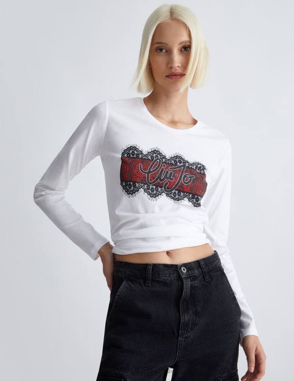 Clothing Liu Jo Eco-Friendly T-Shirt With Lace And Logo Women F606686