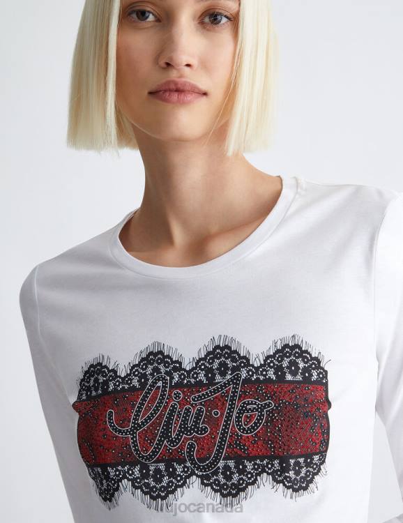 Clothing Liu Jo Eco-Friendly T-Shirt With Lace And Logo Women F606686