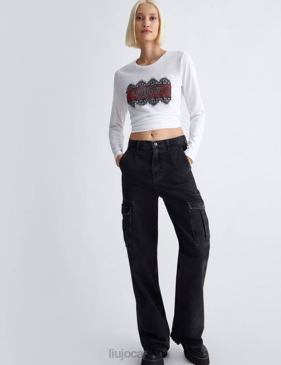 Clothing Liu Jo Eco-Friendly T-Shirt With Lace And Logo Women F606686