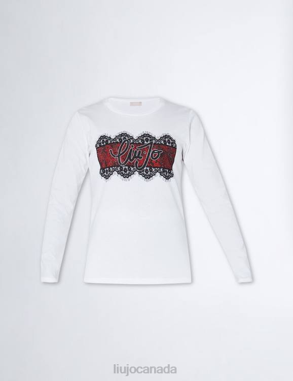 Clothing Liu Jo Eco-Friendly T-Shirt With Lace And Logo Women F606686