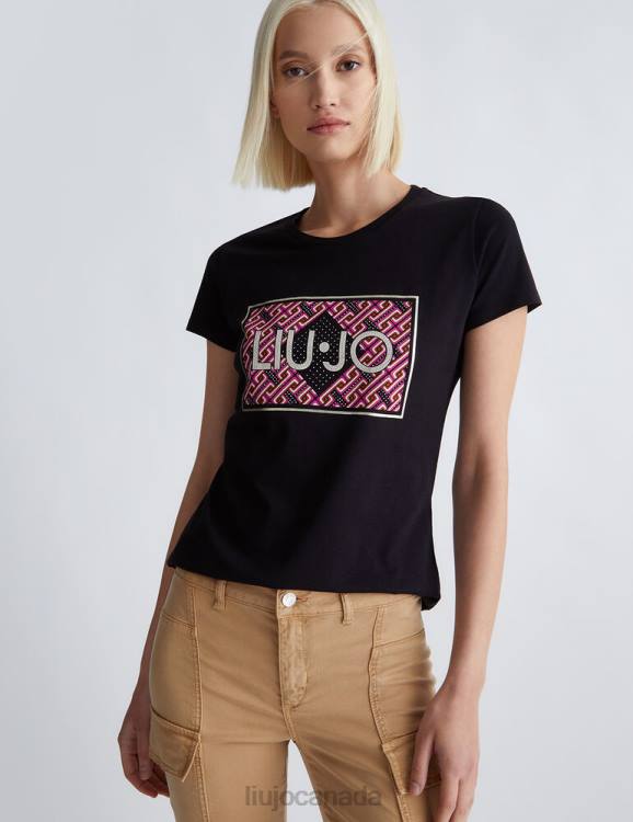 Clothing Liu Jo Eco-Friendly T-Shirt With Logo And Gemstones Women F606692