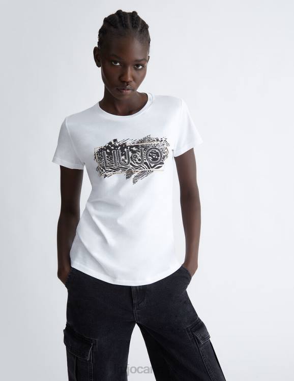 Clothing Liu Jo Eco-Friendly T-Shirt With Logo And Gemstones Women F606709