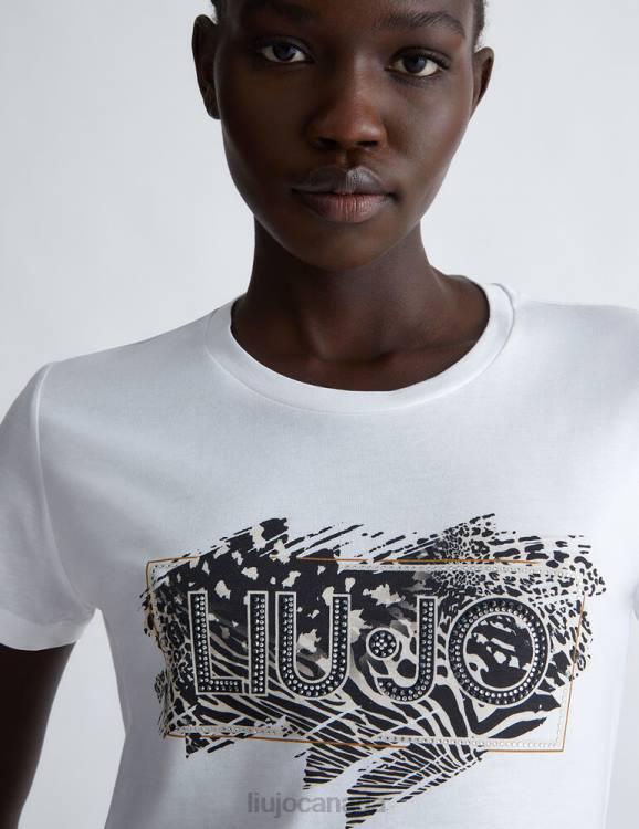 Clothing Liu Jo Eco-Friendly T-Shirt With Logo And Gemstones Women F606709