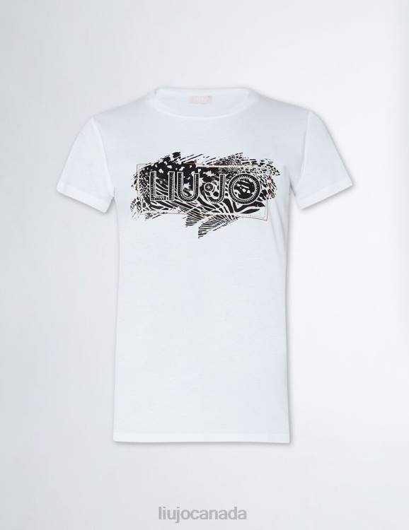 Clothing Liu Jo Eco-Friendly T-Shirt With Logo And Gemstones Women F606709