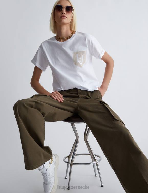 Clothing Liu Jo Eco-Friendly T-Shirt With Logo And Gemstones Women F606823