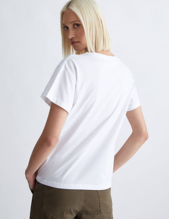 Clothing Liu Jo Eco-Friendly T-Shirt With Logo And Gemstones Women F606823