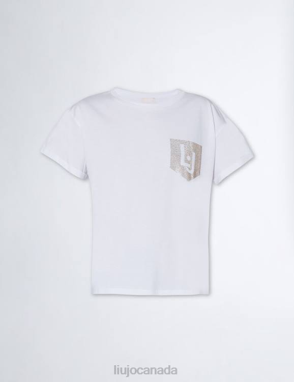 Clothing Liu Jo Eco-Friendly T-Shirt With Logo And Gemstones Women F606823