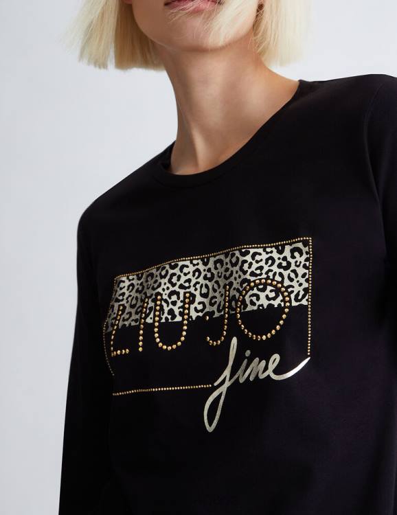 Clothing Liu Jo Eco-Friendly T-Shirt With Logo And Gemstones Women F606864