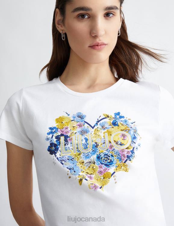 Clothing Liu Jo Floral Heart T-Shirt Women F606560