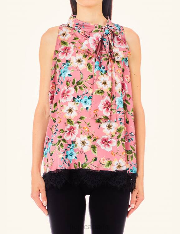 Clothing Liu Jo Floral Top With Lace Women F6062627
