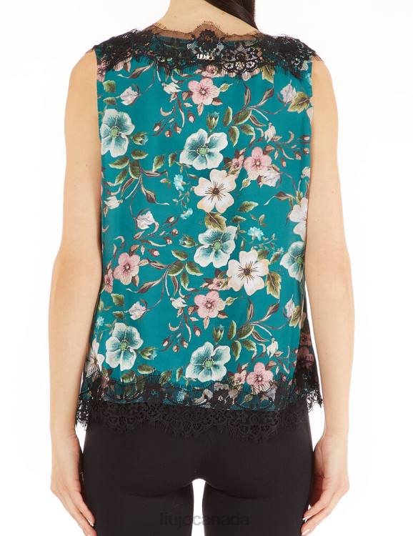 Clothing Liu Jo Floral Top With Lace Women F6062642