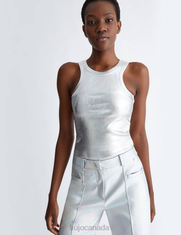 Clothing Liu Jo Foiled-Effect Top Women F606661