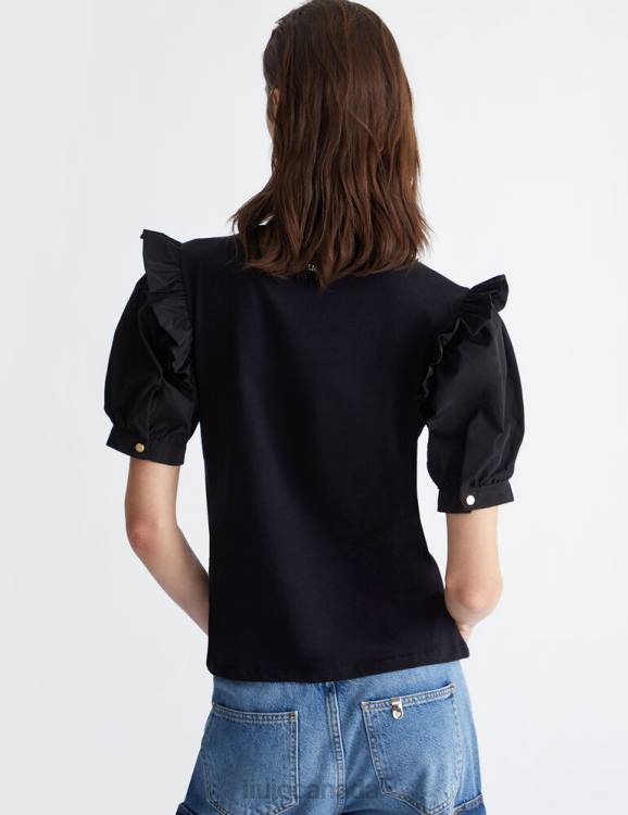 Clothing Liu Jo Jersey And Taffeta T-Shirt Women F606654
