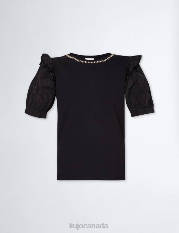 Clothing Liu Jo Jersey And Taffeta T-Shirt Women F606654