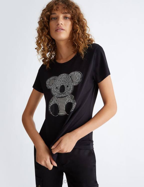 Clothing Liu Jo Koala T-Shirt With Rhinestones Women F606388
