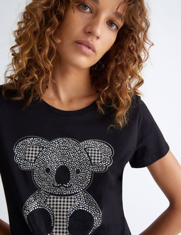 Clothing Liu Jo Koala T-Shirt With Rhinestones Women F606388