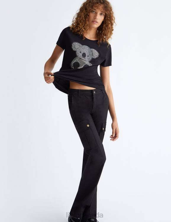 Clothing Liu Jo Koala T-Shirt With Rhinestones Women F606388