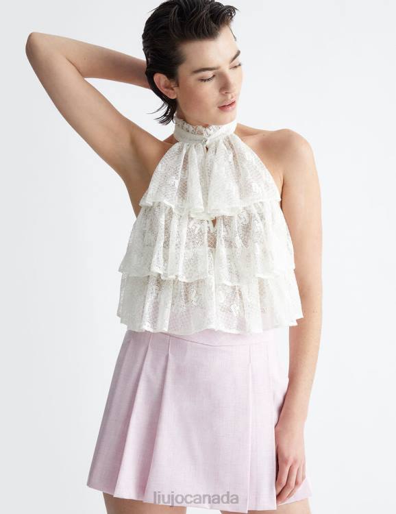 Clothing Liu Jo Lace Top With Logo Women F606874