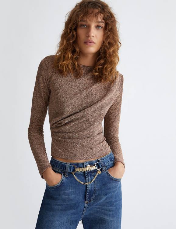 Clothing Liu Jo Lurex Jersey T-Shirt Women F606406