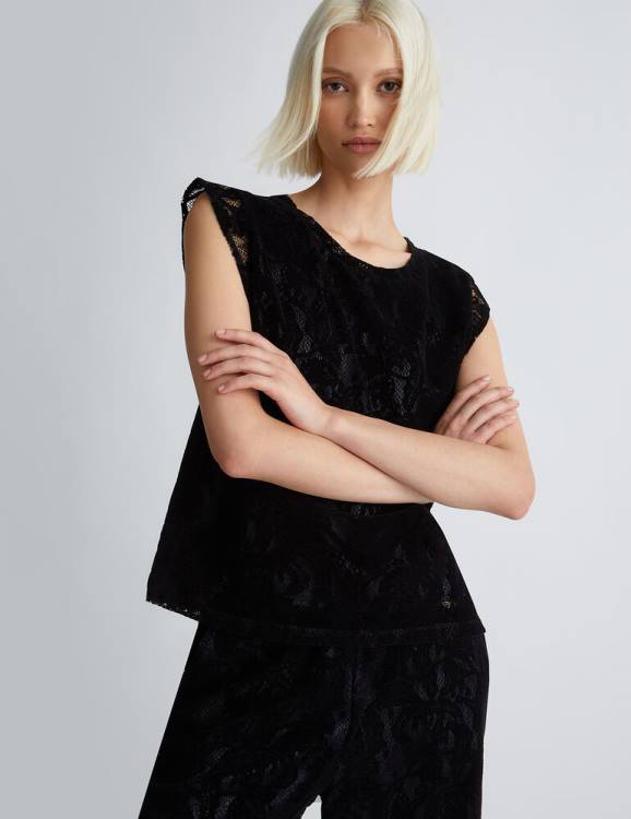Clothing Liu Jo Macrame Lace T-Shirt Women F606359
