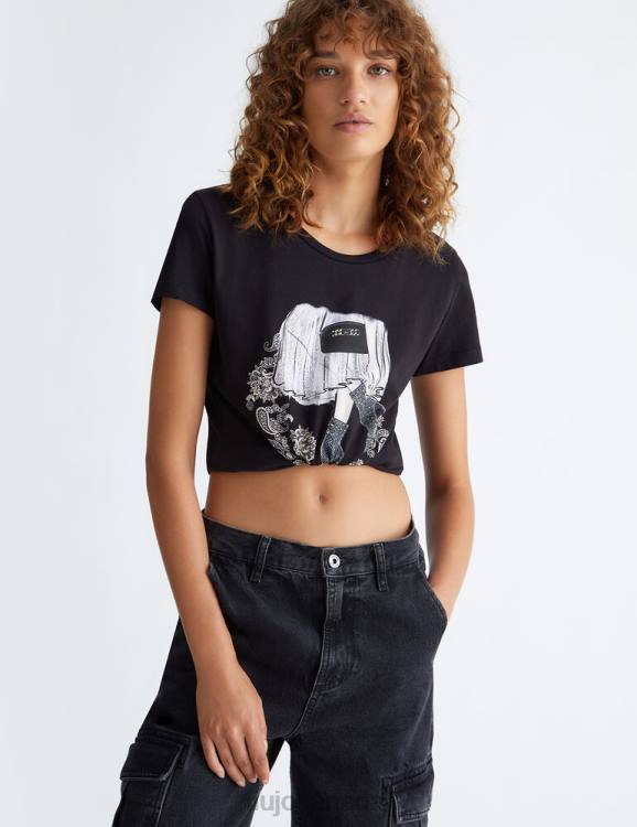 Clothing Liu Jo Printed T-Shirt With Gemstones Women F606130