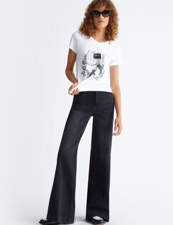 Clothing Liu Jo Printed T-Shirt With Gemstones Women F60618