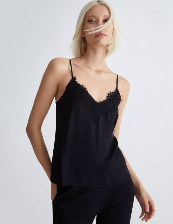 Clothing Liu Jo Satin Top With Lace Women F606429