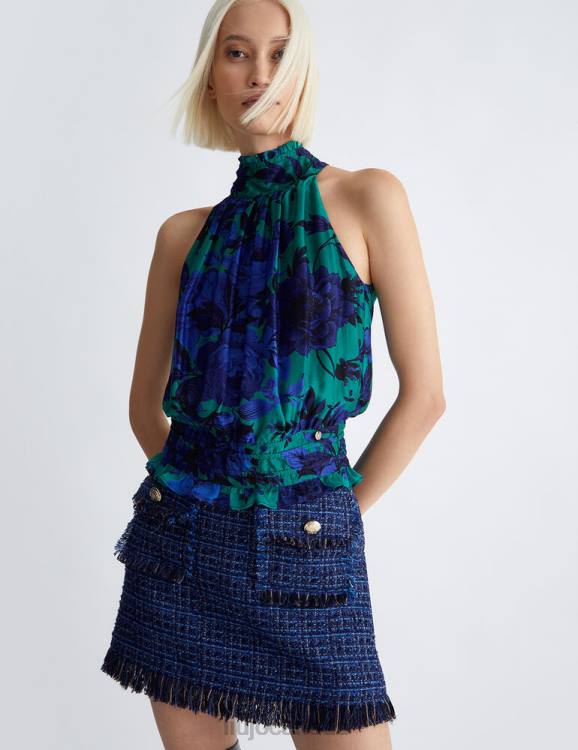 Clothing Liu Jo Silk Blend Floral Top Women F606197