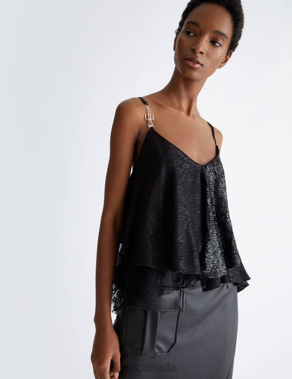Clothing Liu Jo Smart Black Top Women F6061201