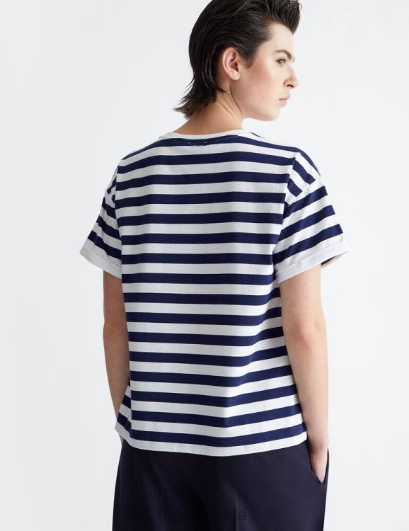 Clothing Liu Jo Striped T-Shirt With Beads Women F606581